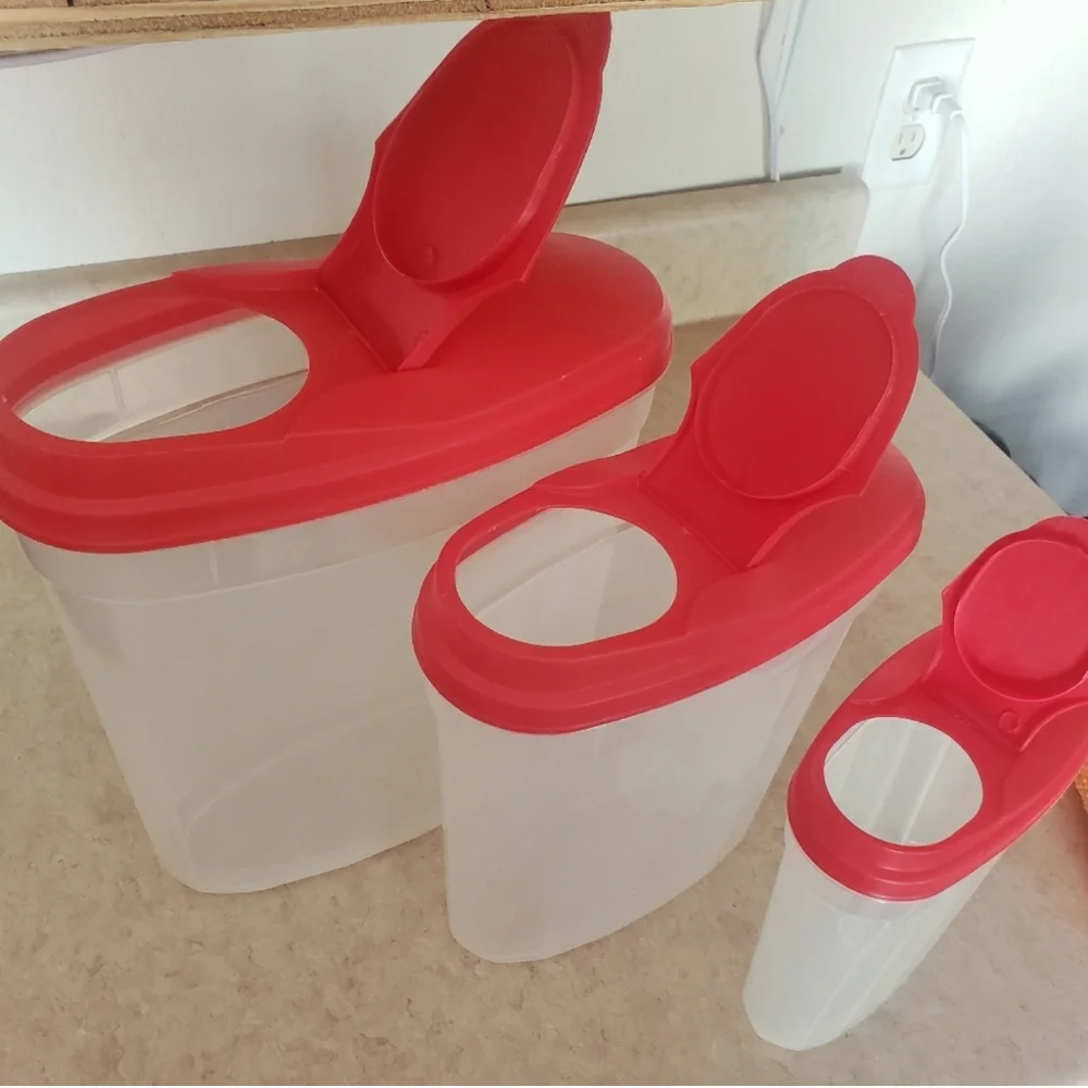 Food Storage Containers (3) Cereal Rice Pasta Dispenser
